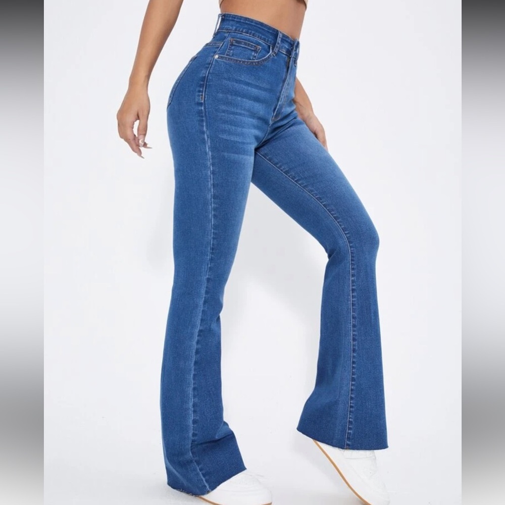 High Waist Flare Leg Jeans
